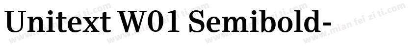 Unitext W01 Semibold字体转换